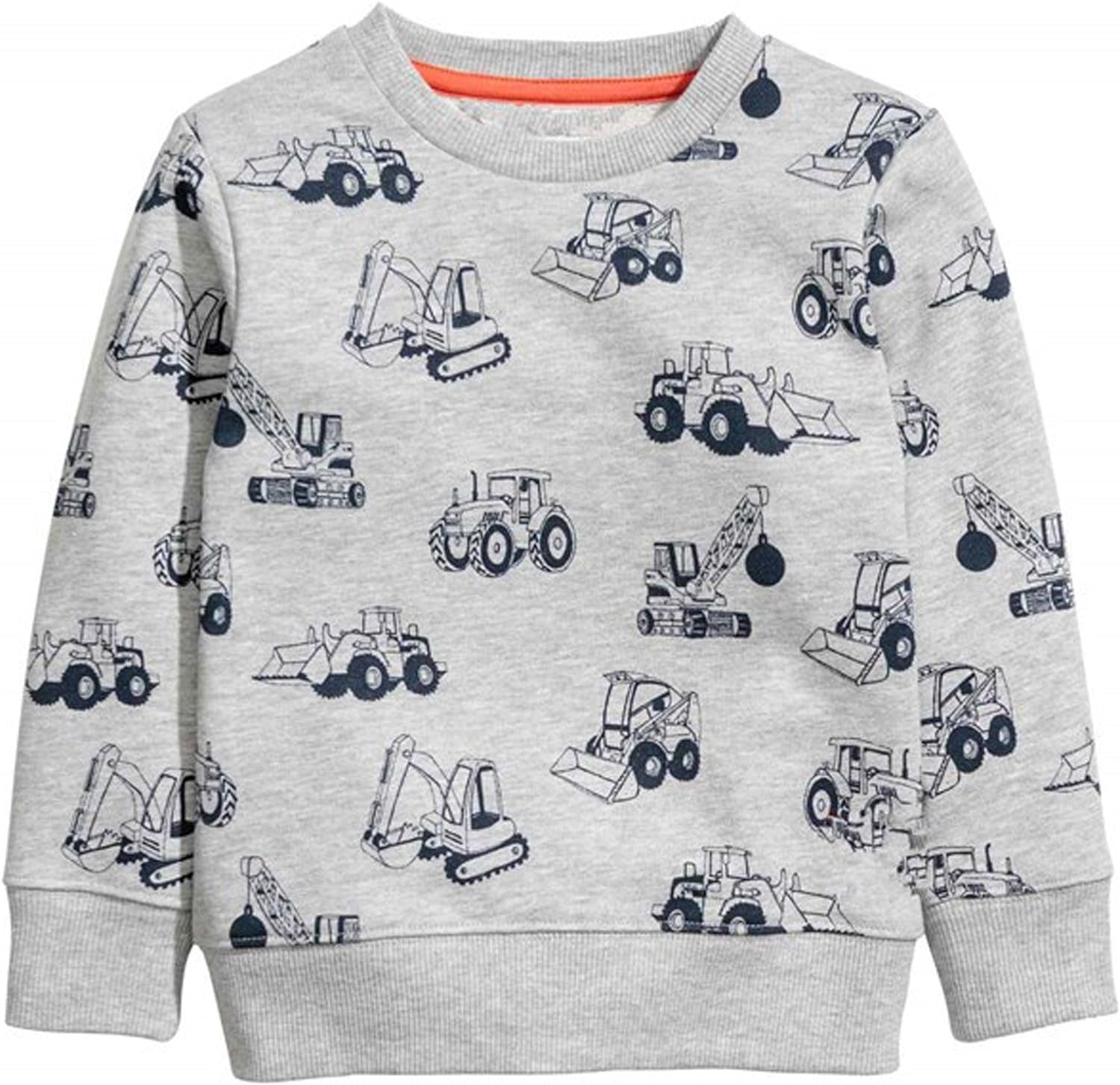 Baby Boy round Neck Cotton Long Sleeve Pullover Sweatshirt 2-7Y