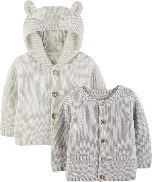 Baby 2-Pack Neutral Knit Cardigan Sweaters